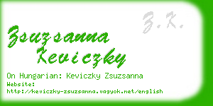 zsuzsanna keviczky business card